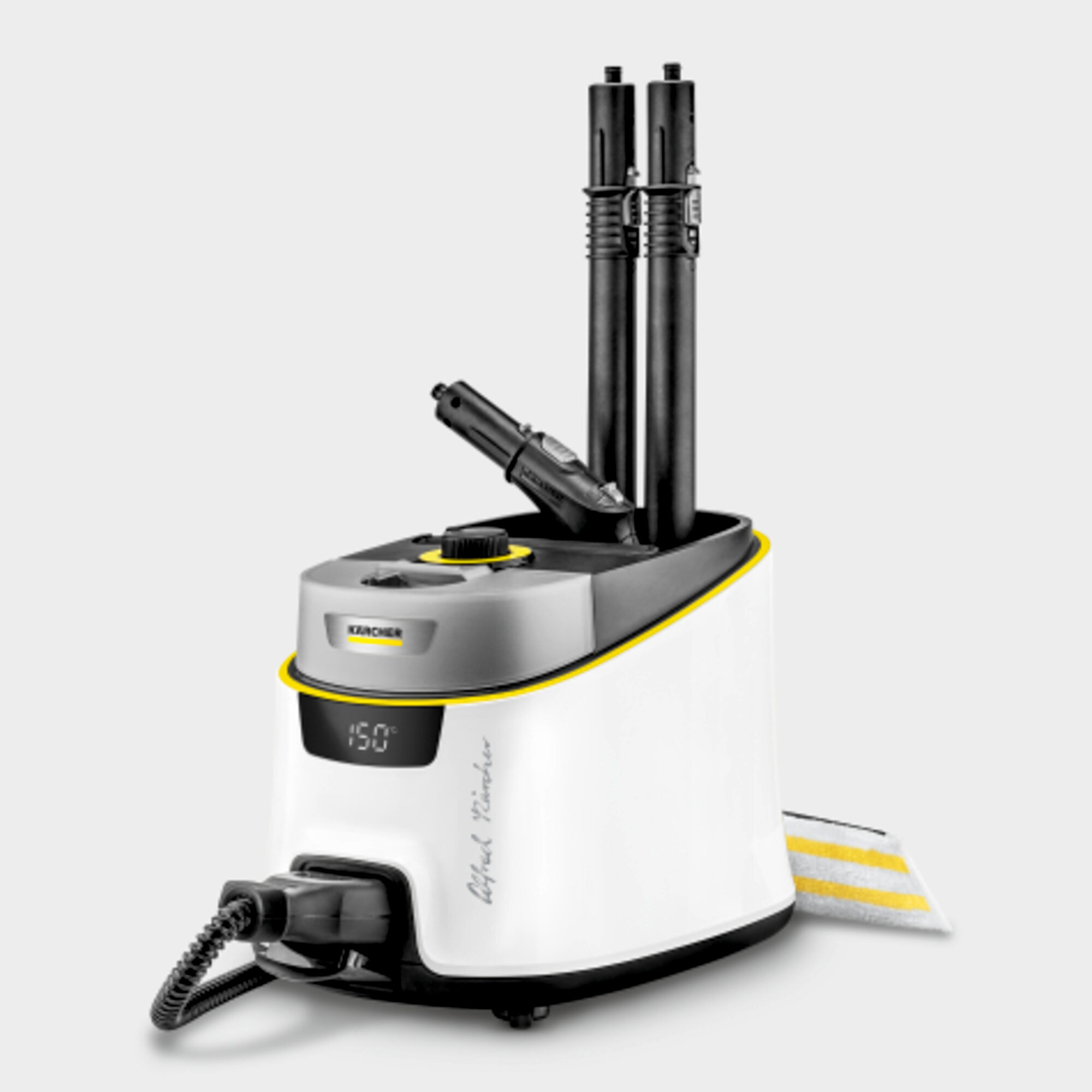 Пароочиститель Karcher SC 5 Deluxe Signature Line - <h3>Преимущества серии Signature Line</h3>
Подпись основателя компании Альфреда Керхера отмечает аппарат в качестве лучшего в данной категории продуктов Kärcher. Другими эксклюзивными преимуществами являются поддержка в мобильном приложении и продление гарантии.