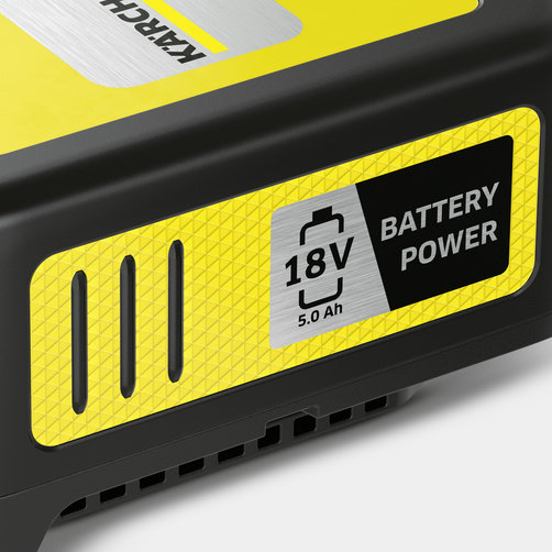 Аккумулятор Karcher Battery Power 18/50﻿ - <h3>Инновационная технология Real Time</h3>
Встроенный ЖК-дисплей постоянно отображает состояние заряда, время до окончания процесса заряда и текущий запас времени работы.