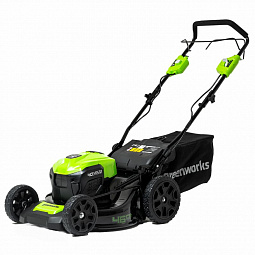 Аккумуляторная газонокосилка Greenworks GD40LM46SP 46см, самоход, б/щ, 40v (АКБ 1х5Ah и З/У) - изображение 2