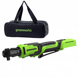 Аккумуляторный гайковерт-трещотка Greenworks GD24RW б/щ, 1/2, 80 Н·м, 24v (без АКБ и З/У, сумка) - изображение 2